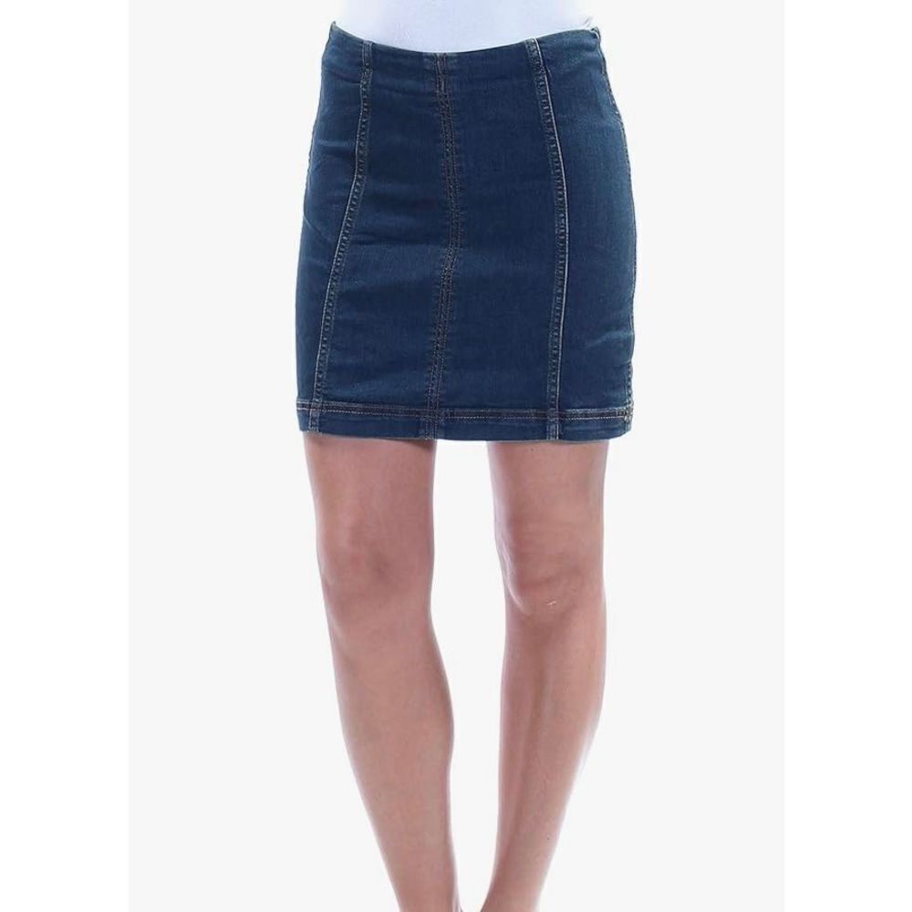 Free People Denim Mini Pencil Skirt Size 6
